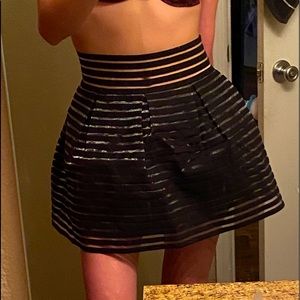 Black peplum skirt